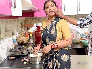 My Lovely Stepmother Was Cooking In The Kitchen, Stepfather Went To Office Then Stepmother Wants To Fuck